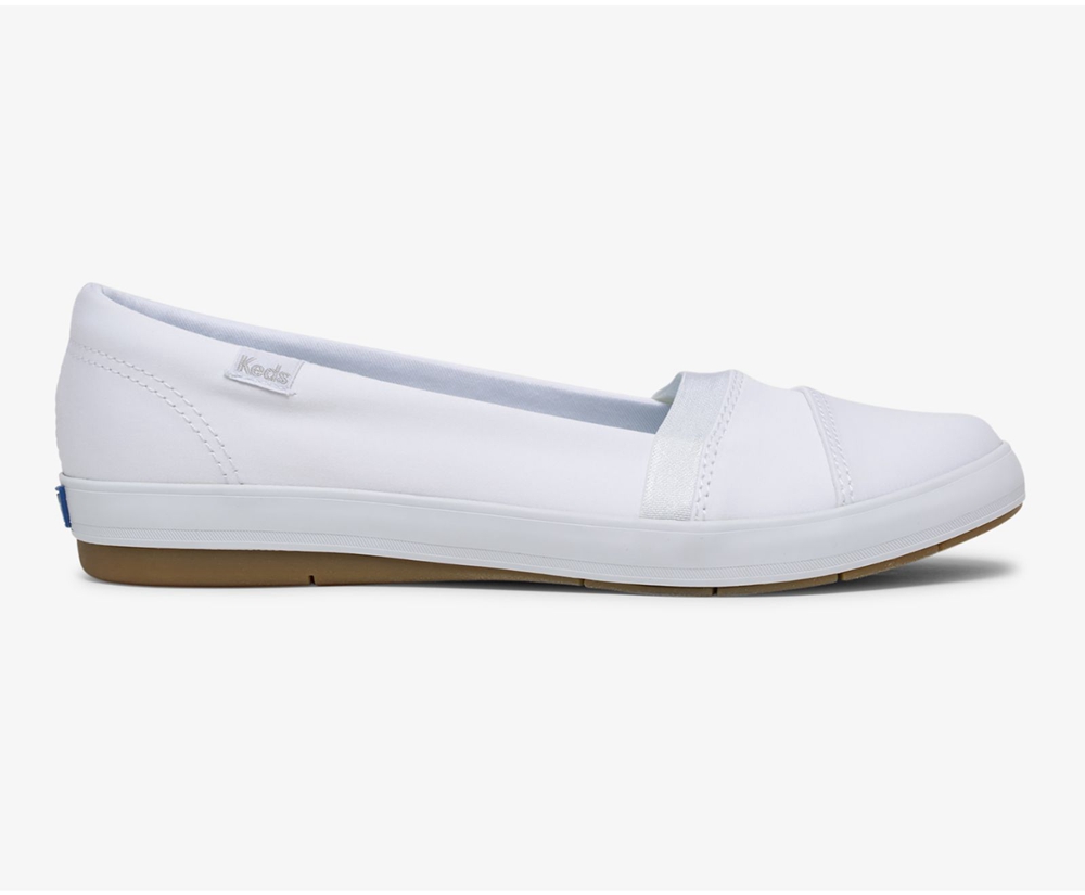 Slip Ons Keds Mujer Blancos - Carmel - 0693-DGEFJ